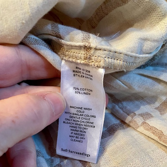 ✨Soft Surroundings Imogene Linen Blend Ruffle Hem Tunic✨ NWOT - Picture 9 of 12